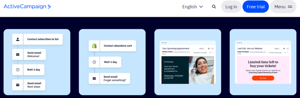 ActiveCampaign email marketing capabilities image