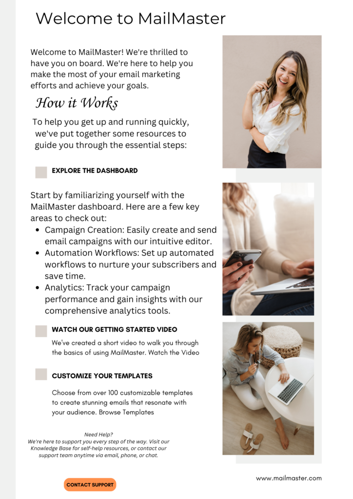 Email marketing customer journey onboarding email example